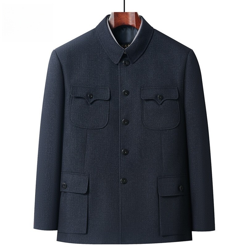 Men's High-End Middle-Aged and Elderly Dad Grandpa Men's Pure Republic of China Old-Fashioned Outwear Wedding Spring & Fall Suit Men's High-End Middle-Aged and Elderly Dad Grandpa Men's Pure Republic of China Old-Fashioned Outwear Wedding Spring & Fall Suit