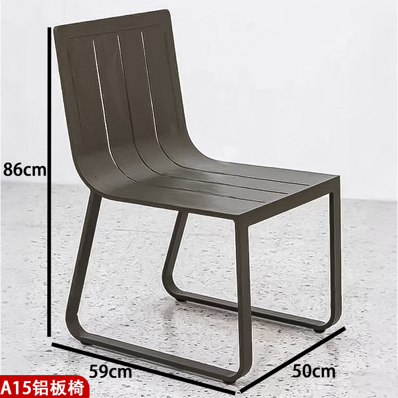 silla de caña de aluminio jardín terraza al aire libre silla de caña mesa al aire libre combinación de muebles al aire libre al por mayor interior