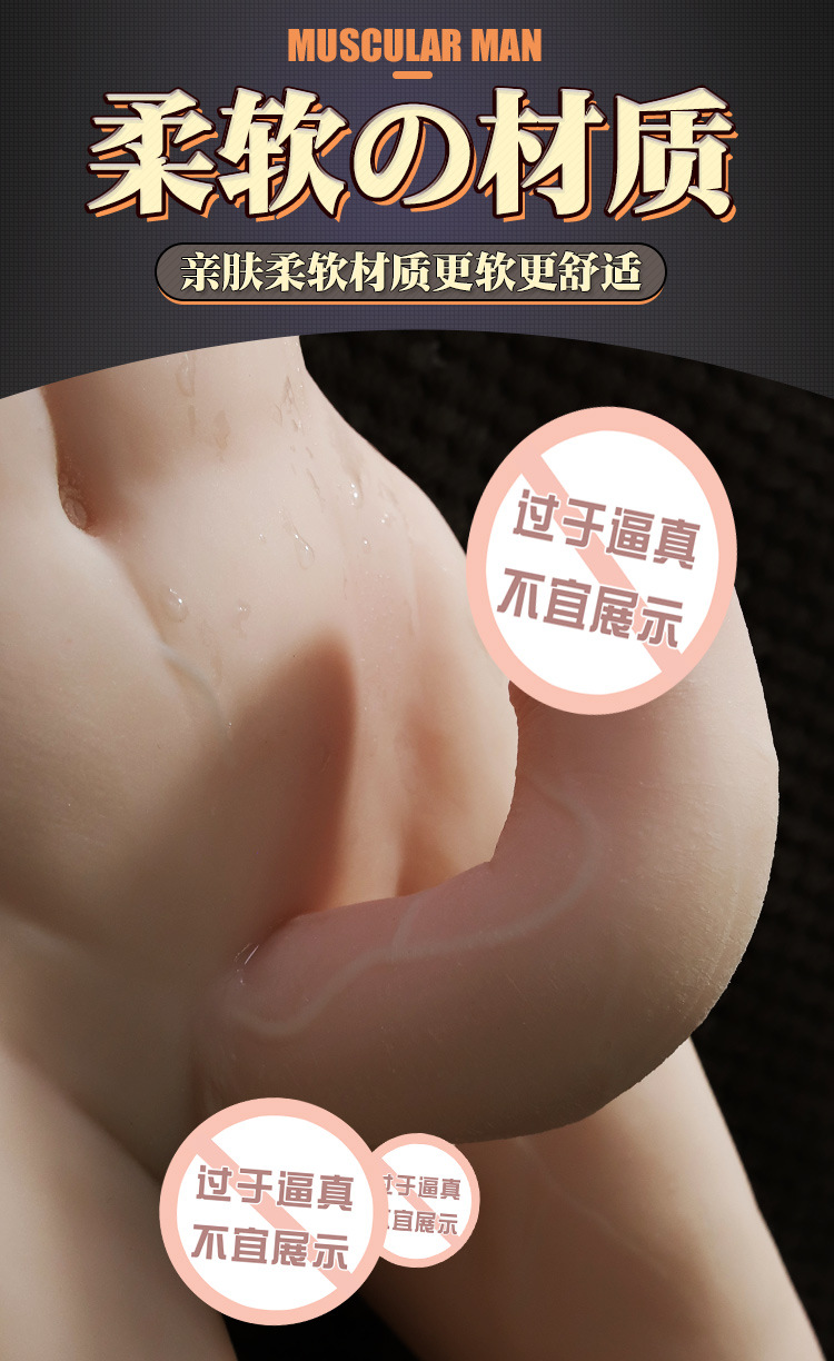 Realistic Male Doll for Women, TPE Adult Toy with Vaginal and Anal Mold — detail image 26