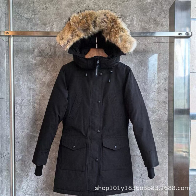 Cross-Border Export Big Goose down Jacket Trillium07 Canadian Same Style Women's Mid-Length Waist Jacket Cross-Border Export Big Goose down Jacket Trillium07 Canadian Same Style Women's Mid-Length Waist Jacket