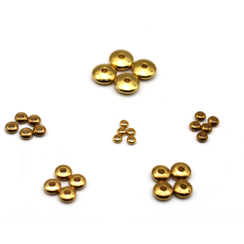 Factory Direct supply bracelet Buddha beads necklace spacer beads diy copper jewelry accessories middle convex four sides narrow abacus beads