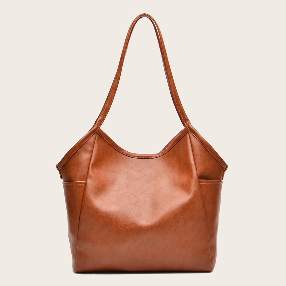 2023 Neue Ölwachspflanze Weiche Große Kapazität Eine Schulter Einfache Damentasche_voghion.com