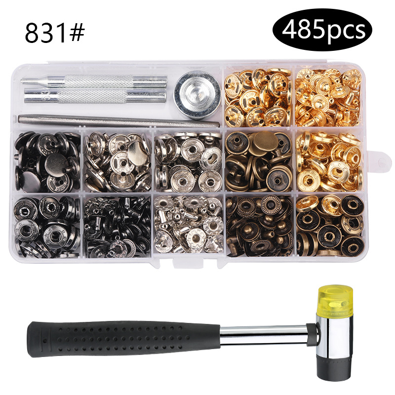 Cross-border 633 655 831 traje de hebilla de cuatro juntas de metal redondo hebilla de cobre ropa para niños y madre botón accesorios de equipaje botón