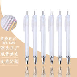 彩色广告图案礼品圆珠笔 高颜值新款DIY插纸卷纸笔广告礼品笔批发