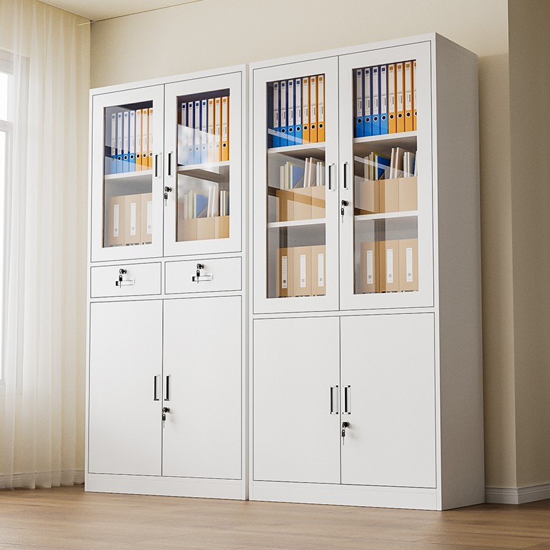 铁皮文件柜办公室书柜凭证档案柜资料柜矮柜储物柜办公桌收纳柜