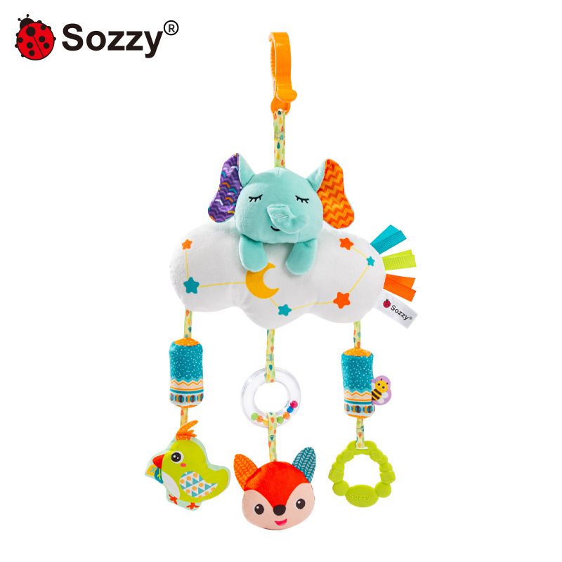 Sozzy bebé animal coche cama colgante bebé cochecito colgante sonajero 0-años educación temprana campana de viento campana de cama confort juguete