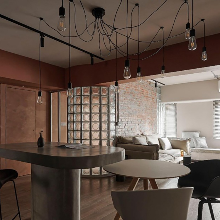 Nordic simple iluminación del dormitorio sala de estar comedor iluminación del hogar bombilla tornillo araña hembra araña de flores sueltas