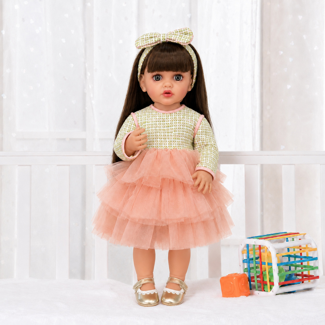 Muñeca Reborn Interactiva con Sensor Inteligente 40cm de Vinilo Multilingüe
