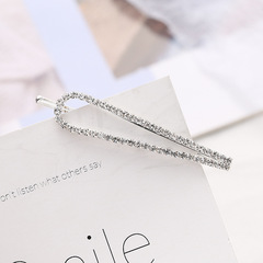 Korean-style exquisite water diamond hair clip, simple one-word side part hair clip, hair accessories wholesale manufacturer