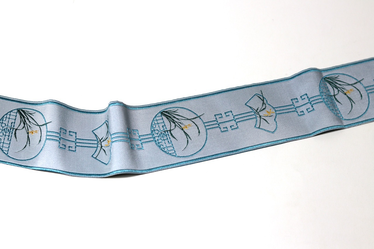 7,2 cm de ancho de alta precisión cinta nuevo chino orquídea cama corredor arena liberación Hanfu cinta de costura decorativa