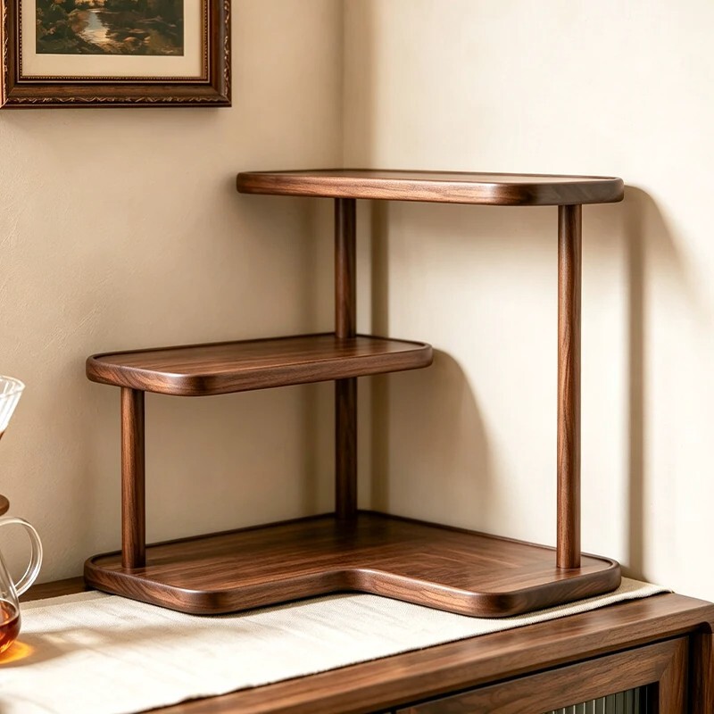 Desktop corner shelf, multi-layer storage rack, table top organizer for water cups, coffee cups, and tea cups