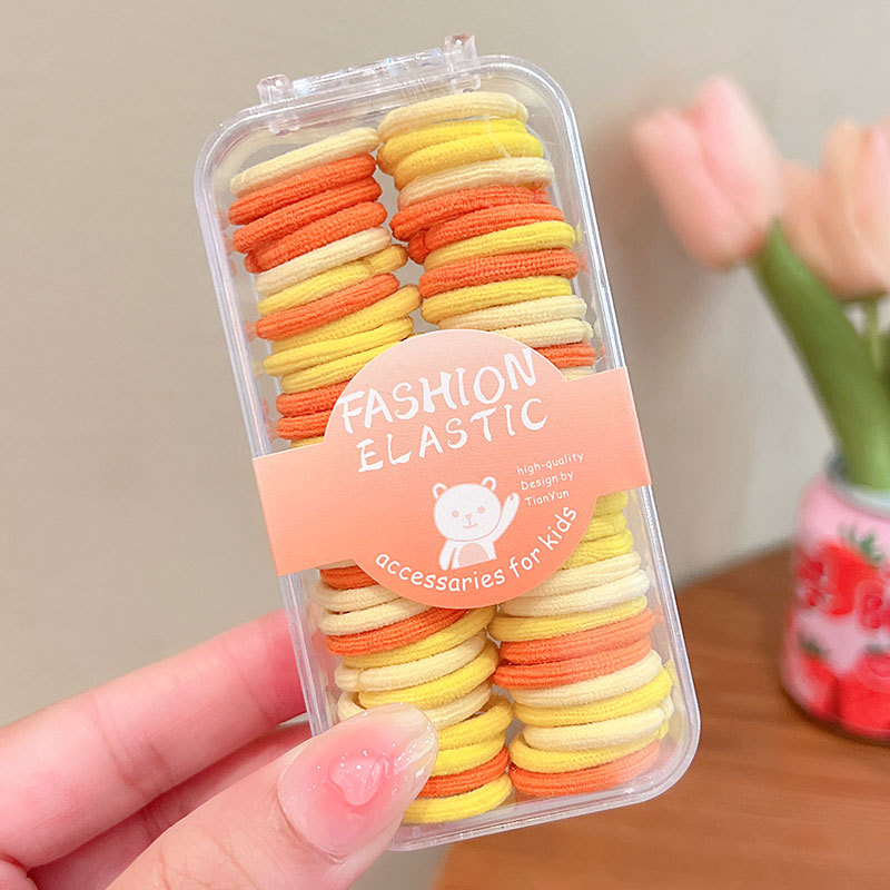 60 piezas ~ banda de goma para niñas El tamaño pequeño no duele el cabello banda de goma cuerda de pelo Internet celebridad niños bebé cuerda de pelo bebé anillo de pelo
