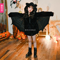 万圣节儿童服装cos服装女童动物表演出服蝙蝠装披风斗篷巫婆跨境