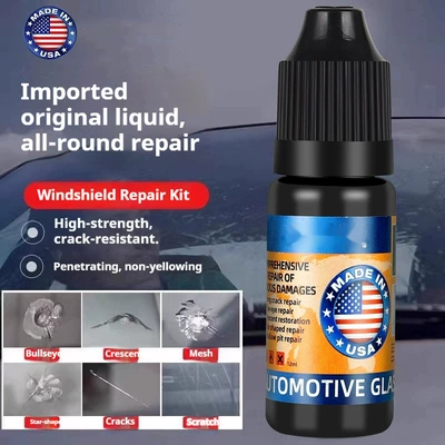 Car Windshield Cracks, Fissures, Auto glass repair liquid