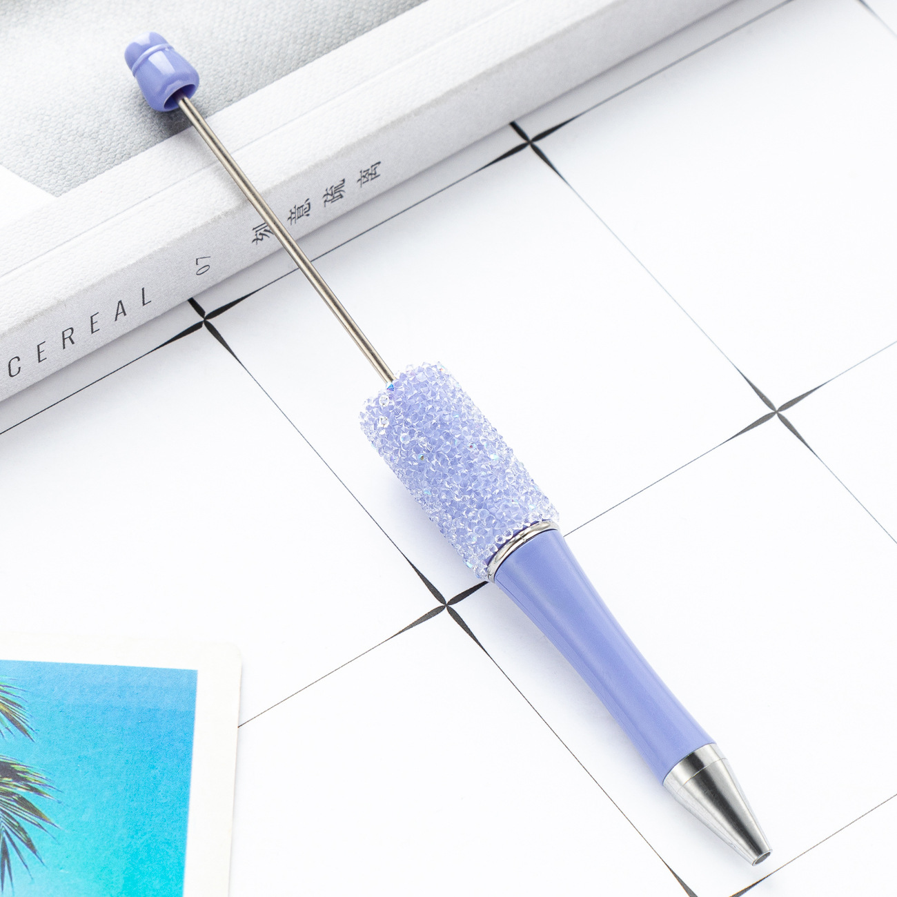 DIY bolígrafo de cuentas de azúcar creativo pegado a mano lleno de diamantes de plástico bolígrafo de regalo al por mayor