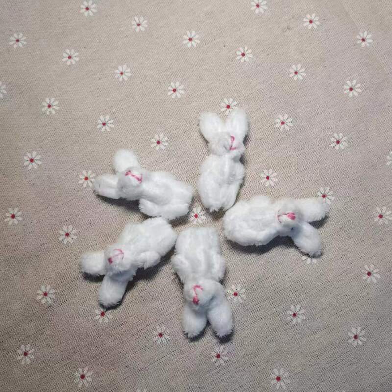 4.5cm this white rabbit tail pendant small mini joint Bear rabbit brushed cloth Brown earrings accessories 4.5cm this white rabbit tail pendant small mini joint Bear rabbit brushed cloth Brown earrings accessories