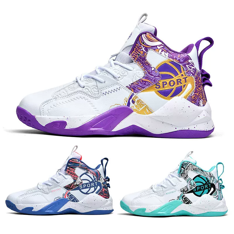 科比纪念款篮球鞋男高帮大童青少年球鞋防滑透气小学生儿童运动鞋