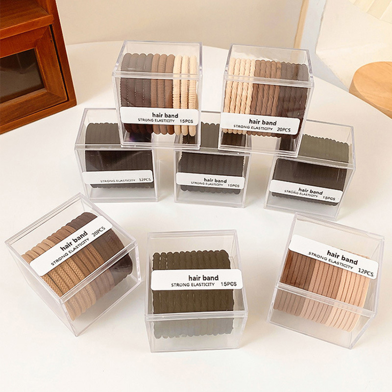 No apretado el pelo de alta elástica de goma duradera cuerda de pelo de la cola de caballo femenina tocado Corea del Sur ins simple banda de pelo cuerda de pelo