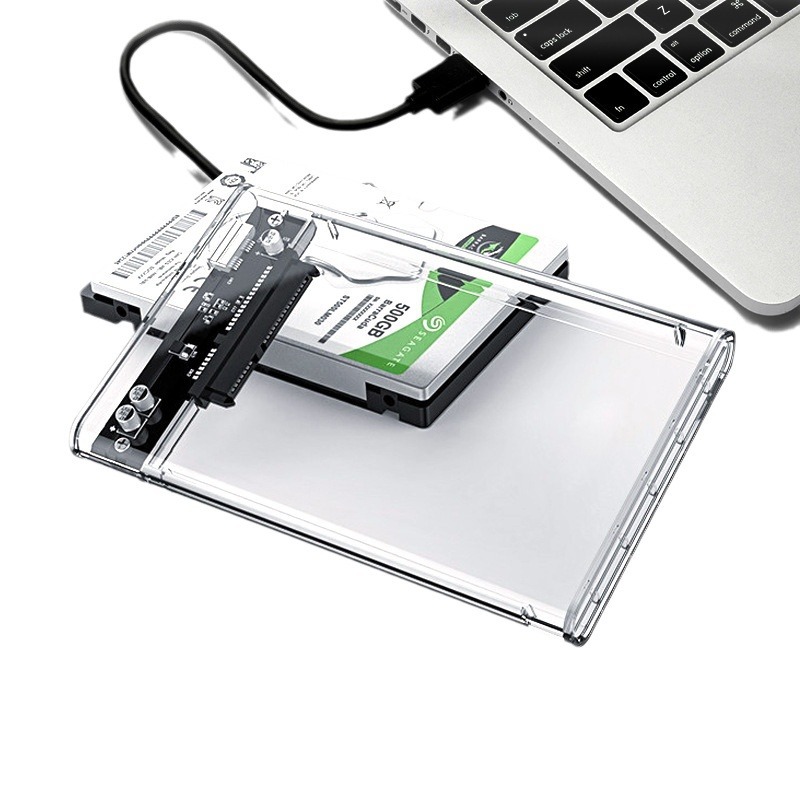 Notebook 2,5 pulgadas caja transparente SSD externa móvil caja de disco duro USB3.0/3,1 caja de disco duro de estado sólido