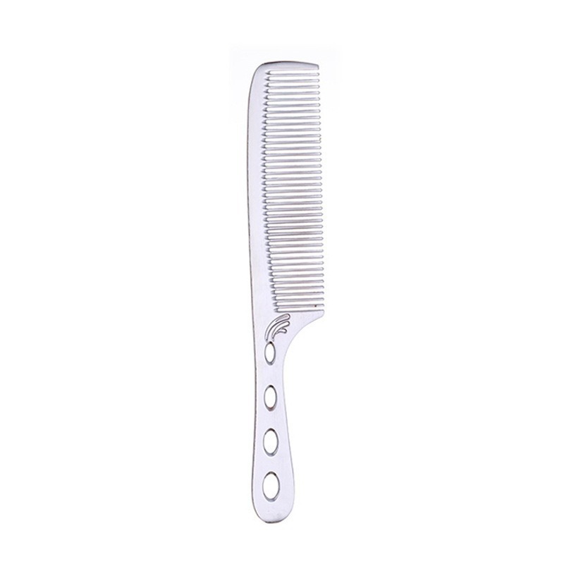 Space comb handle bright silver