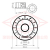 Japan TOCOS carbon membrane potentiometer with A03 knob hat with 0-100 scale RV24YN20S-B502