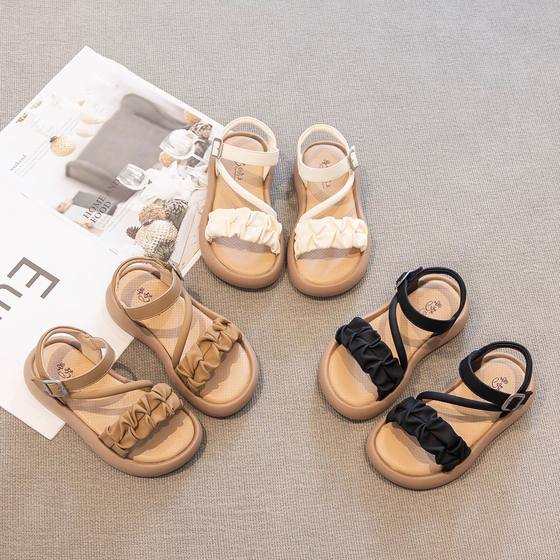Girls' Sandals Summer 2025 New Girls Summer Shoes Summer Roman Shoes Children's Shoes Soft-soled Princess Shoes Big Kids