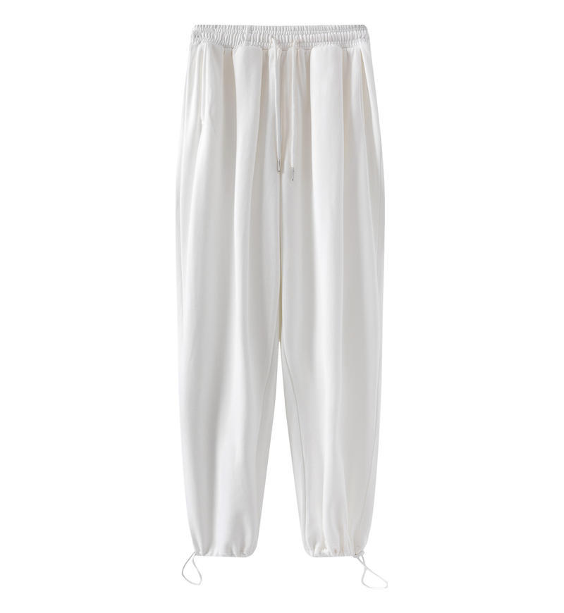 300g pantalones casuales hombres otoño e invierno sueltos pantalones atados al tobillo primavera y otoño delgados pantalones deportivos a juego para hombres y mujeres