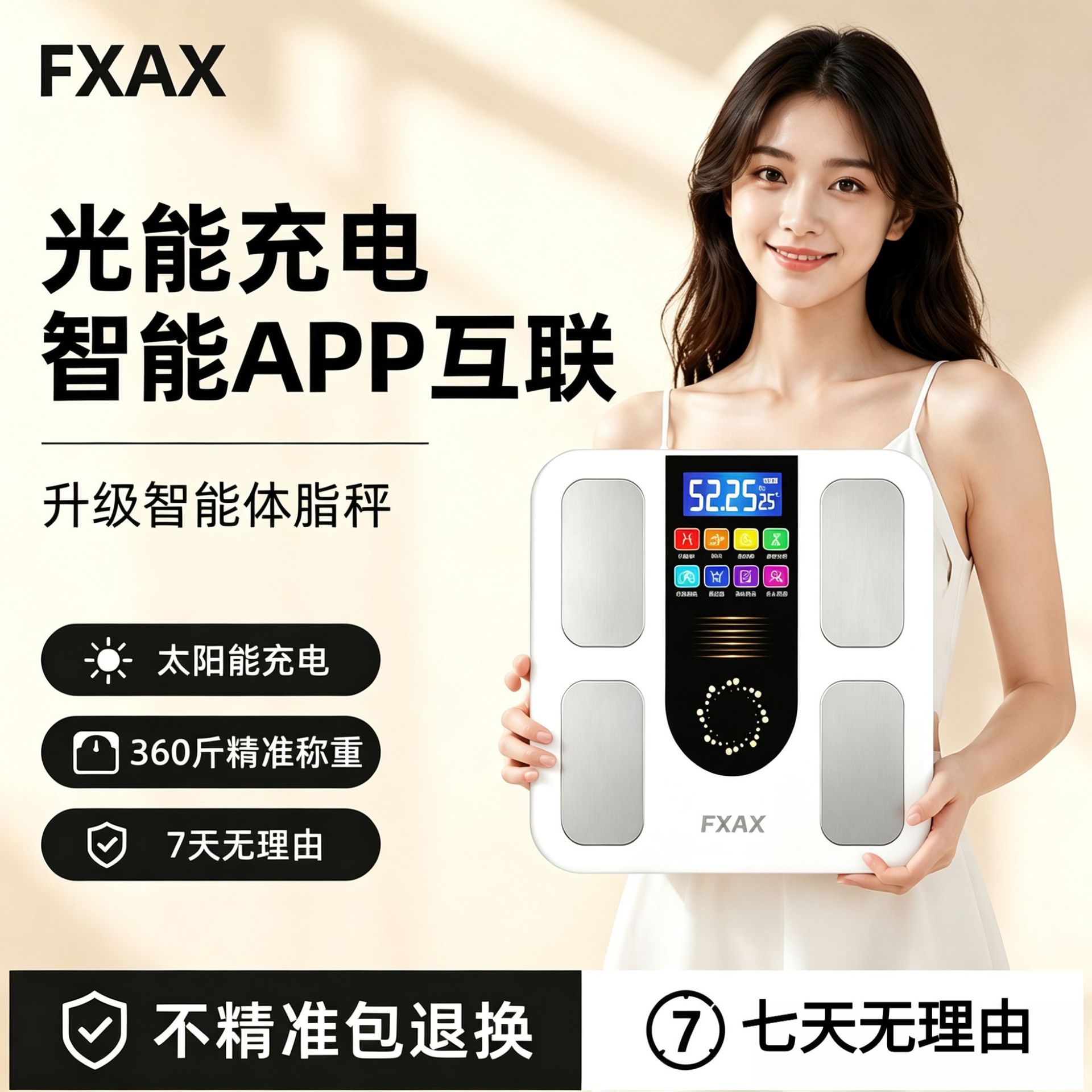 New smart body fat scale for home use, rechargeable, compact electronic scale, accurate weighing, suitable for student dormitories