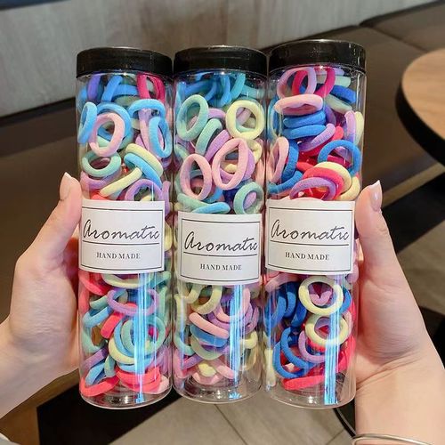 100 pieces of children's towel rings, hair ties and hair accessories, wholesale rubber bands that do not hurt the hair and have good elasticity for girls.