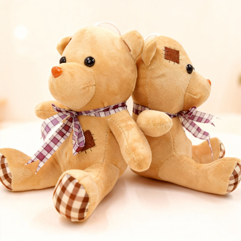 Fabricantes al por mayor mendigo oso juguetes de peluche siete pulgadas súper suave agarrar muñecas de peluche muñecas de boda arrojar regalos