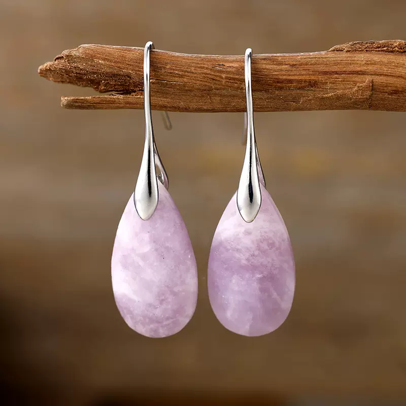 欧美新款简约优质天然石虎眼吊坠耳环耳坠饰品欧美流行饰品珠宝