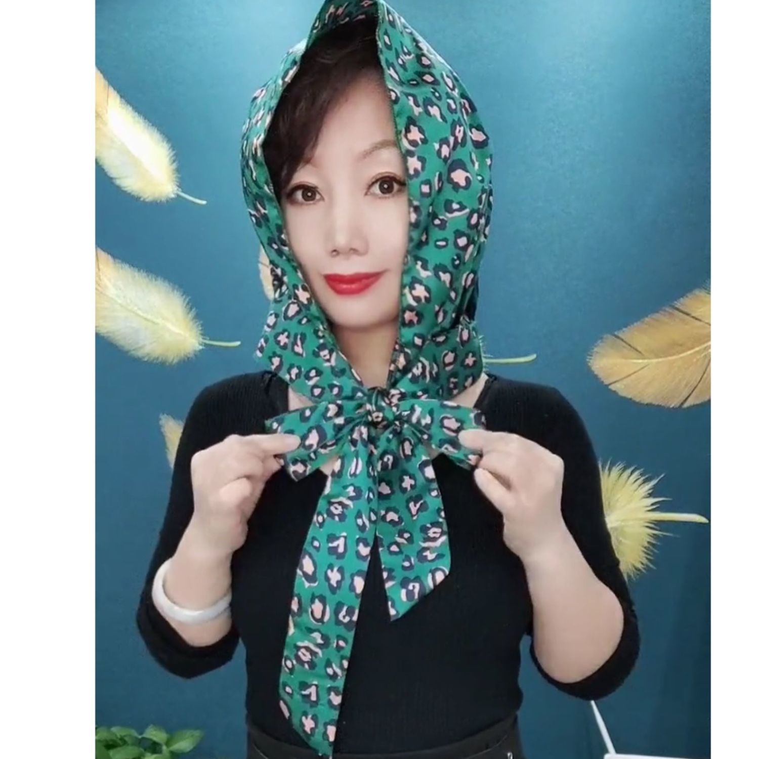Multi-purpose scarf sunscreen scarf fashion cover spring and summer new versatile elegant headscarf cap toe cap hooded scarf