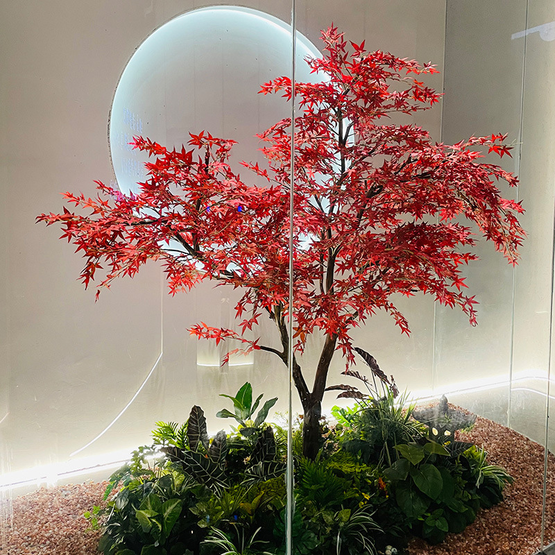 INS simulación árbol de arce rojo gran película y televisión paisaje árbol artificial modelo habitación diseño paisaje Hotel cocina japonesa Decoración