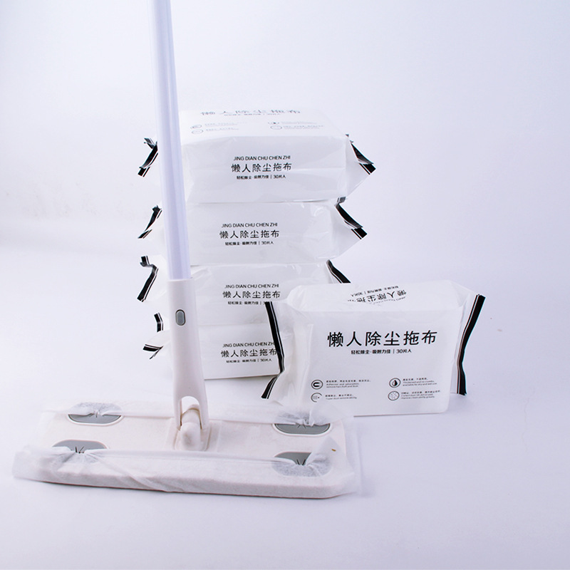 Electrostatic dust-removing paper disposable mop replacement cloth floor dust-absorbing sticky wet and dry non-woven mop paper