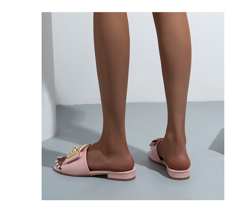 Slides für Mädchen Cross Border Neue Damen-Sandalen mit Metallschnalle und dicken Schuhen_voghion.com