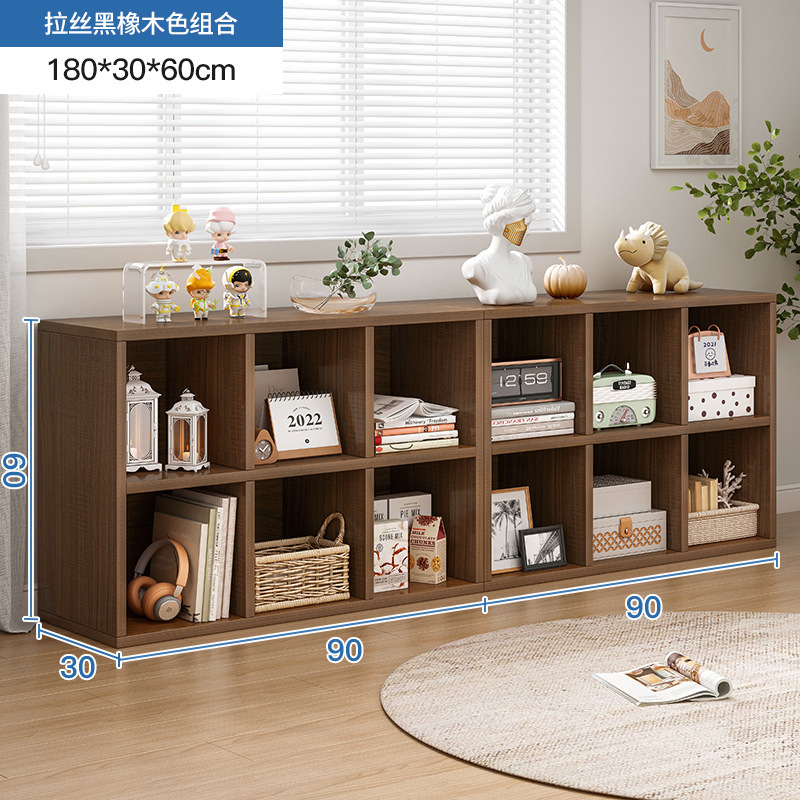 Estante de cosméticos de estilo crema, gabinete de rejilla de piso a techo lateral de mesa, gabinete de ocho compartillas, gabinete de almacenamiento de perfumes para productos para el cuidado de la piel