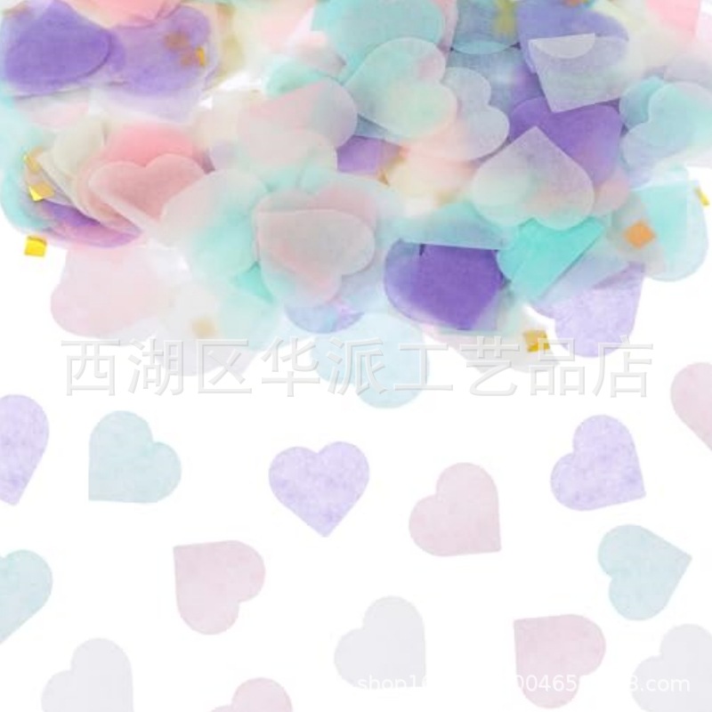 10g colorido 2.5cm confeti de amor fiesta de bodas de San Valentín sosteniendo pétalos globos transparentes relleno de bola de olas