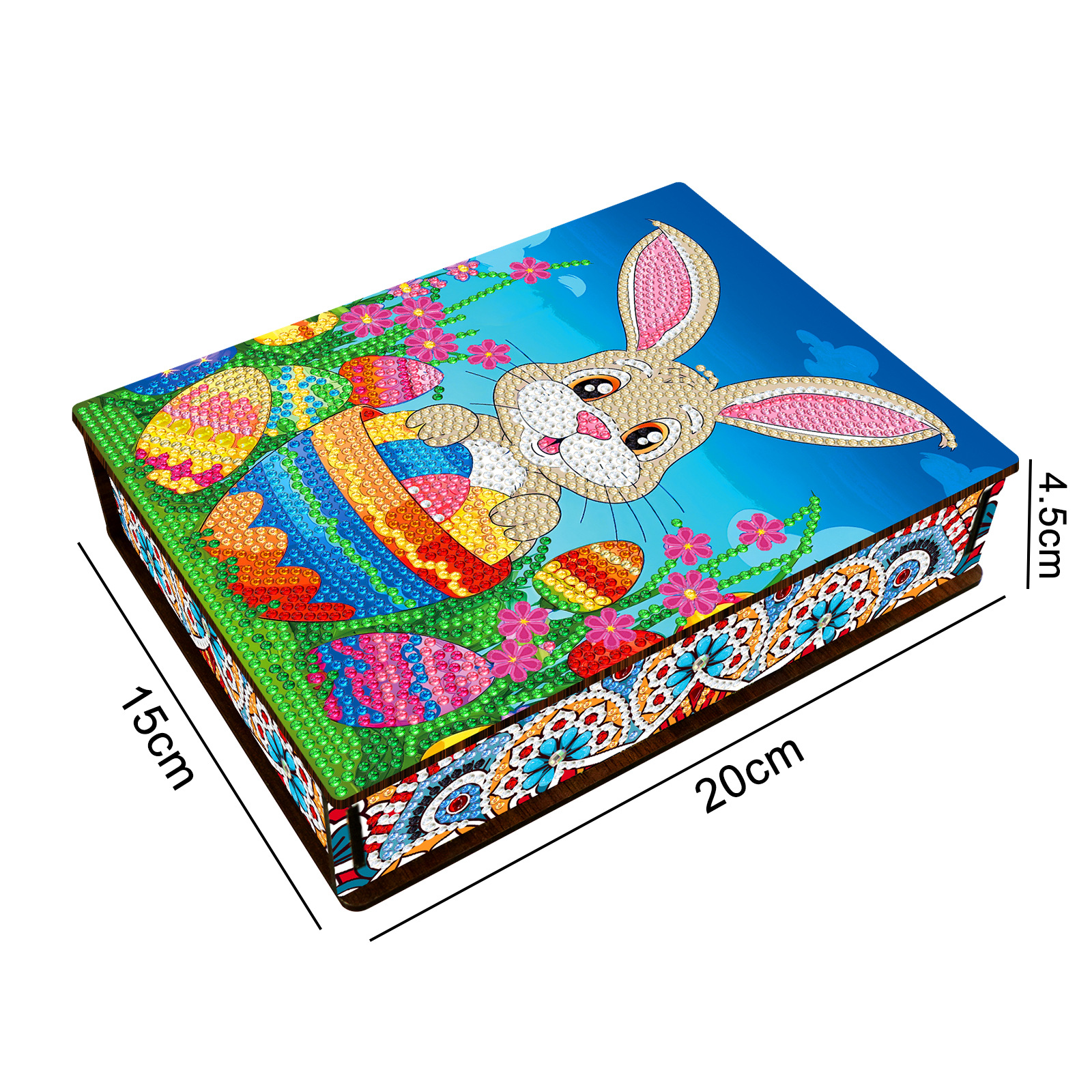 Accesorios para pintura de diamantes, nuevos productos de bordado con pegatinas de diamantes, caja de madera, caja de almacenamiento de diamantes brillantes, caja decorativa, bordado de diamantes.