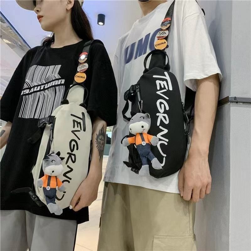 New Men's Crossbody Bag with High Aesthetic Value, Trendy and Versatile Sports Backpack, Multifunctional Shoulder Bag with Large Capacity
