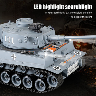 Cross-Border Battle Remote Control Tank Crawler Type Can Launch Bullets Water Bombs Can Smoke Boys Toys Wholesale Military Use