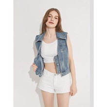 U 87962 Casual Sleeves Denim Vest ţ������ ŷ������羳
