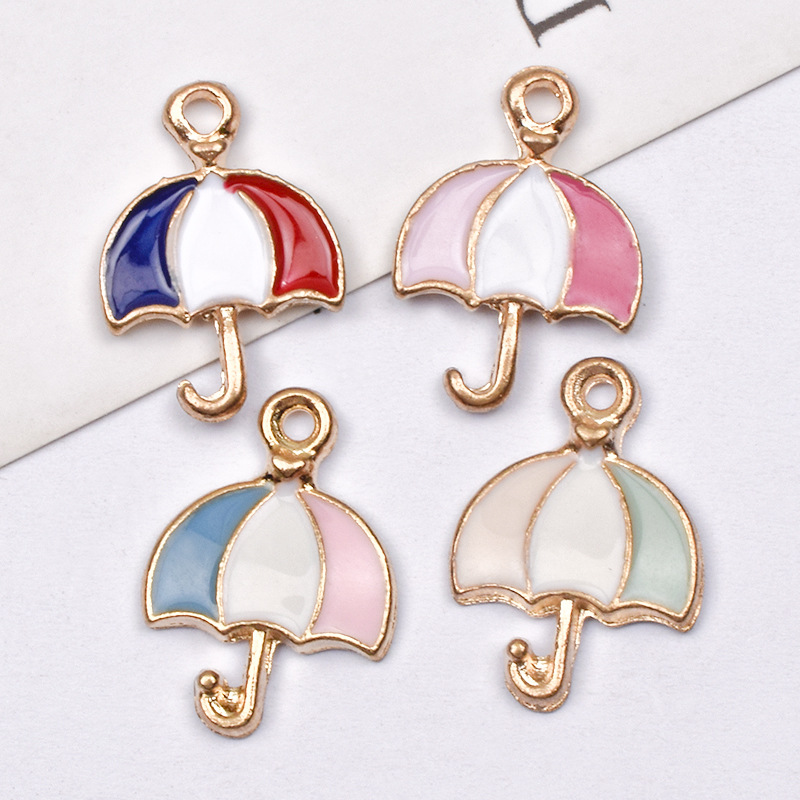 10 Pcs/package Simple Style Umbrella Alloy Enamel Jewelry Accessories display picture 1