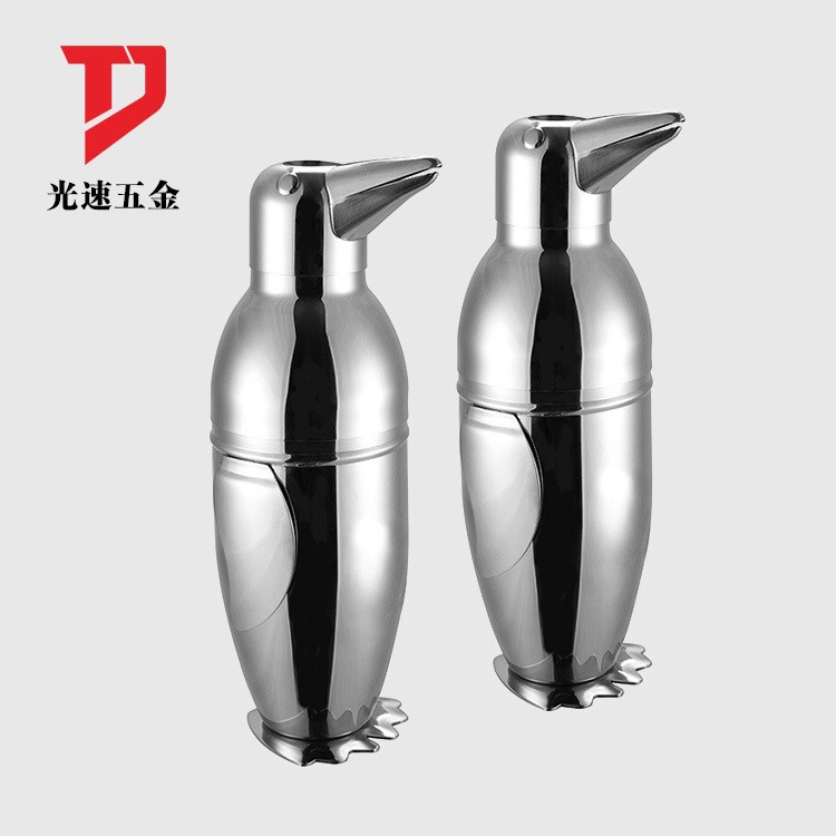 Acero inoxidable creativo pingüino Shaker mano agitador 500ml coctelera
