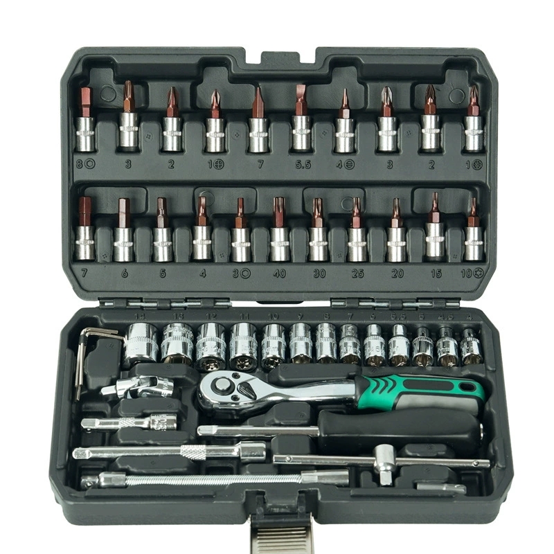 Комплект из 46 частей для мотоциклов электромобиль домашний рукав гаечный ключ Многофункциональный набор инструментов для ремонта комбинированного оборудования