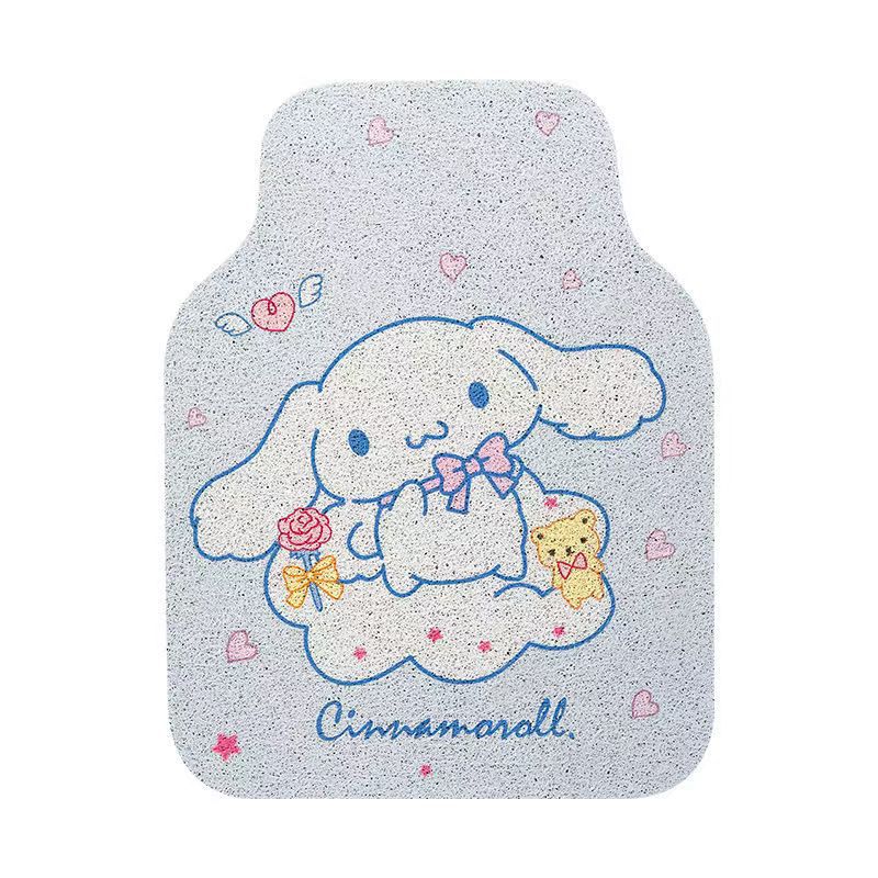 Car Foot Pvc Car Mat Cute Cartoon Cinnamon Dog Car Anti-Dirty Foot Mat Car Wire Ring Scraping Foot Mat
