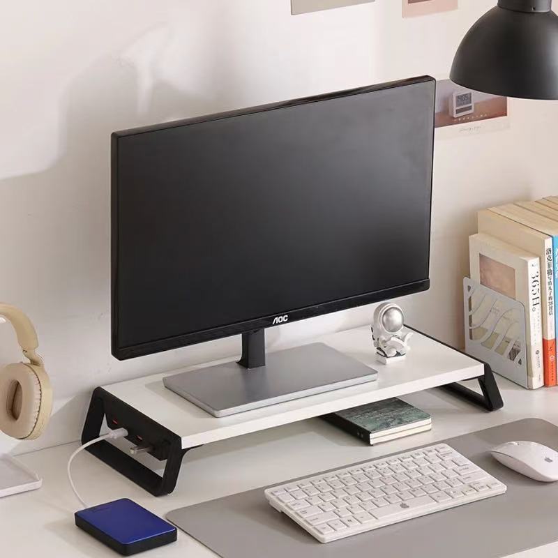 工場直送 USB インターフェース コンピュータ デスク モニター高架スタンド Type-C 収納ラック高架スタンド|undefined