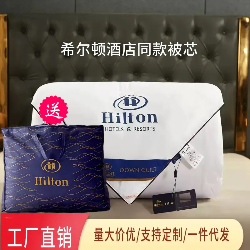 Hilton Hotel Silk Quilt Summer Cooling Quilt Spring Autumn Winter Quilt Student Homestay Quilt Core Group Purchase Gift Quilt Wholesale