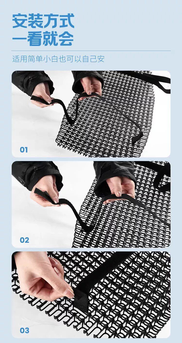Electric Vehicle Ventilated Seat Cushion 4D Hollow-Out Motorcycle Seat Cushion Breathable Heat-Insulating Rainproof Long-Sitting Non-Wetting Summer Cushion