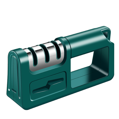 New kitchen four-stage knife sharpener, quick knife and scissors, dual-purpose ceramic sharpening rod, multi-function kitchen knife, hand-held sharpening stone