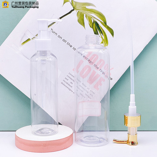 24-tooth pressurized oil pump bottle, 100/150/200 ml cosmetic essential oil lotion bottle, makeup remover oil dispensing bottle